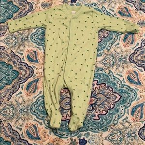 Light Green long sleeve pajama bodysuit